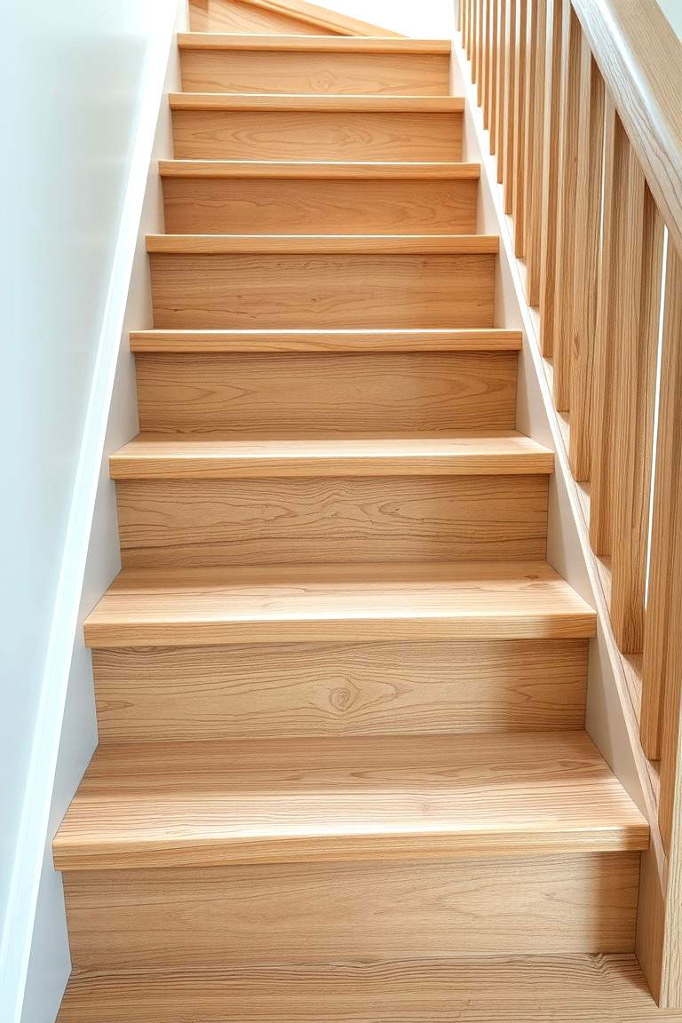 White Oak Staircase with Inlay Details - 24 White Oak Staircase Ideas