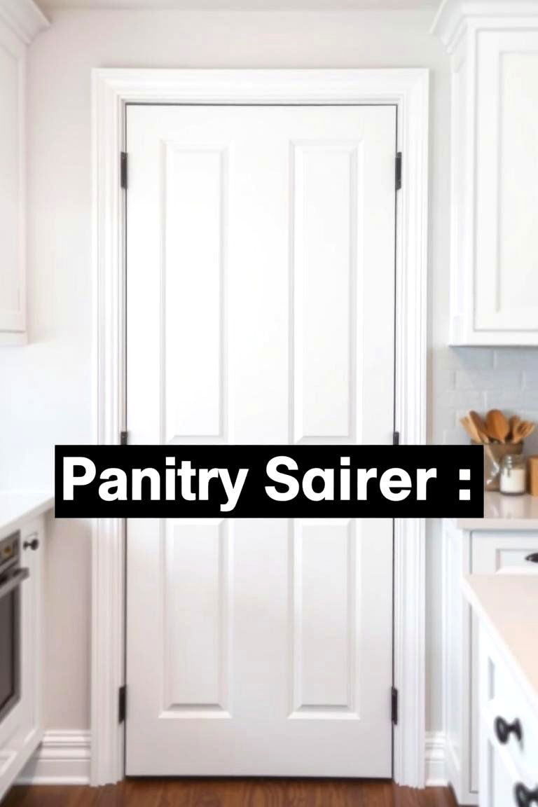 White Pantry Door with Black Hardware - 24 White Kitchen with Black Appliances Ideas