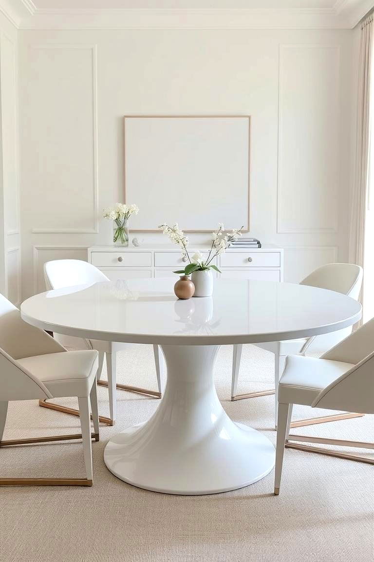 White Pedestal Table - 24 Table Design Ideas