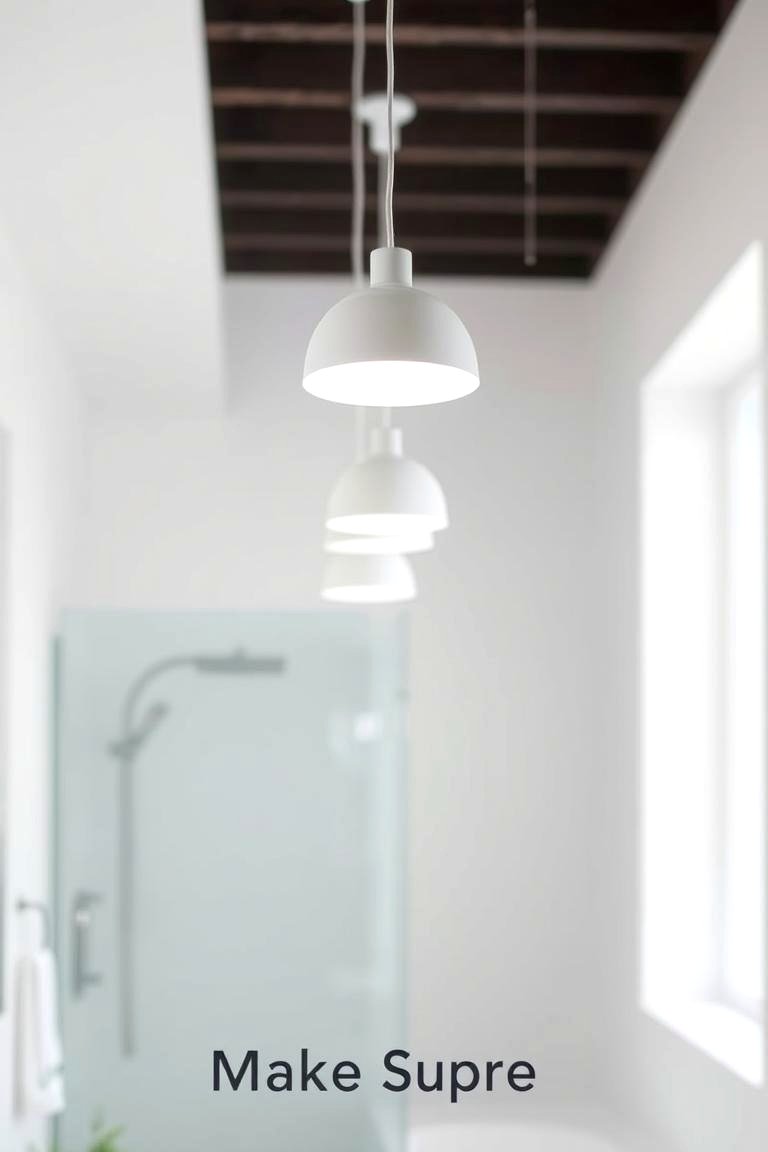 White Pendant Lights for a Clean Fresh Look - 24 Bathroom Pendant Lighting Ideas
