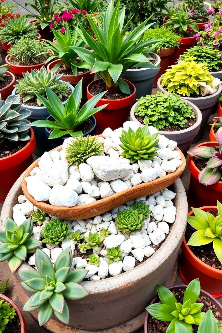 White Rock Container Gardens - 24 White Rock Landscaping Ideas