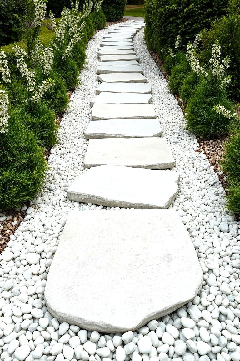White Rock Stepping Stones - 24 White Rock Landscaping Ideas