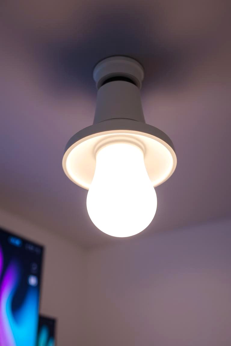 White Smart Light Bulbs - 24 All White Gaming Setup Ideas