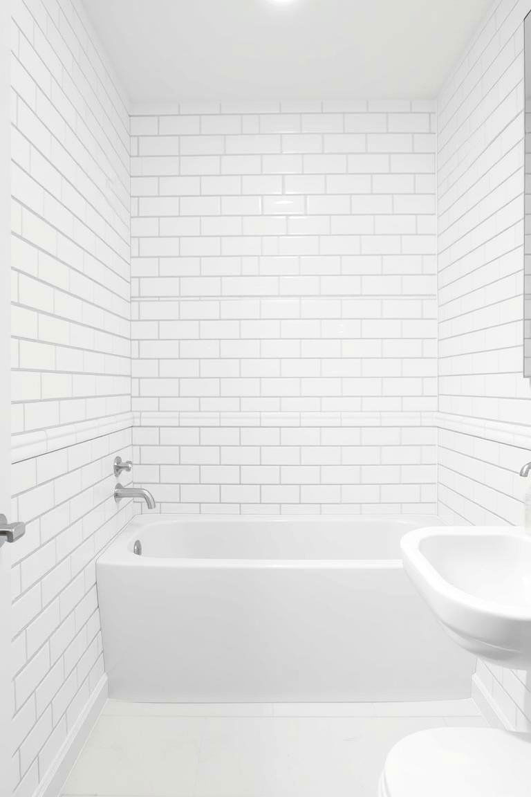 White Subway Tile Elegance - 24 White Bathroom Ideas
