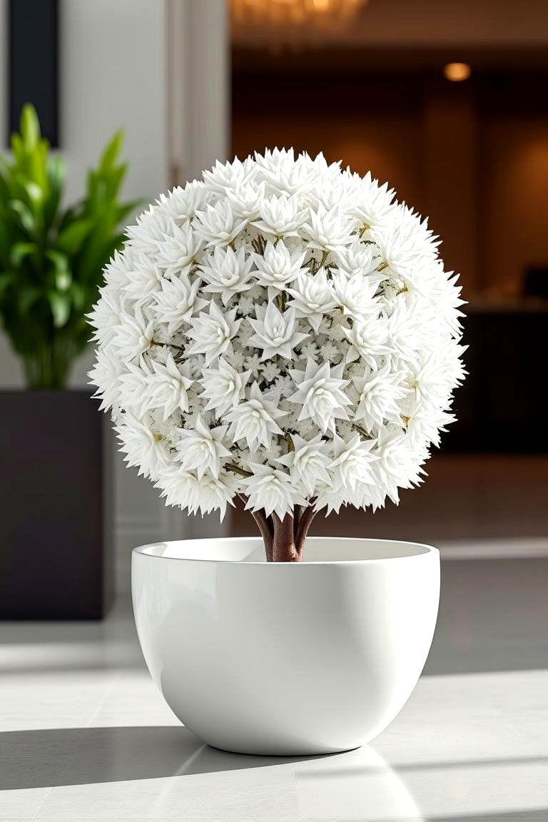 White Topiary - 24 White Garden Design Ideas
