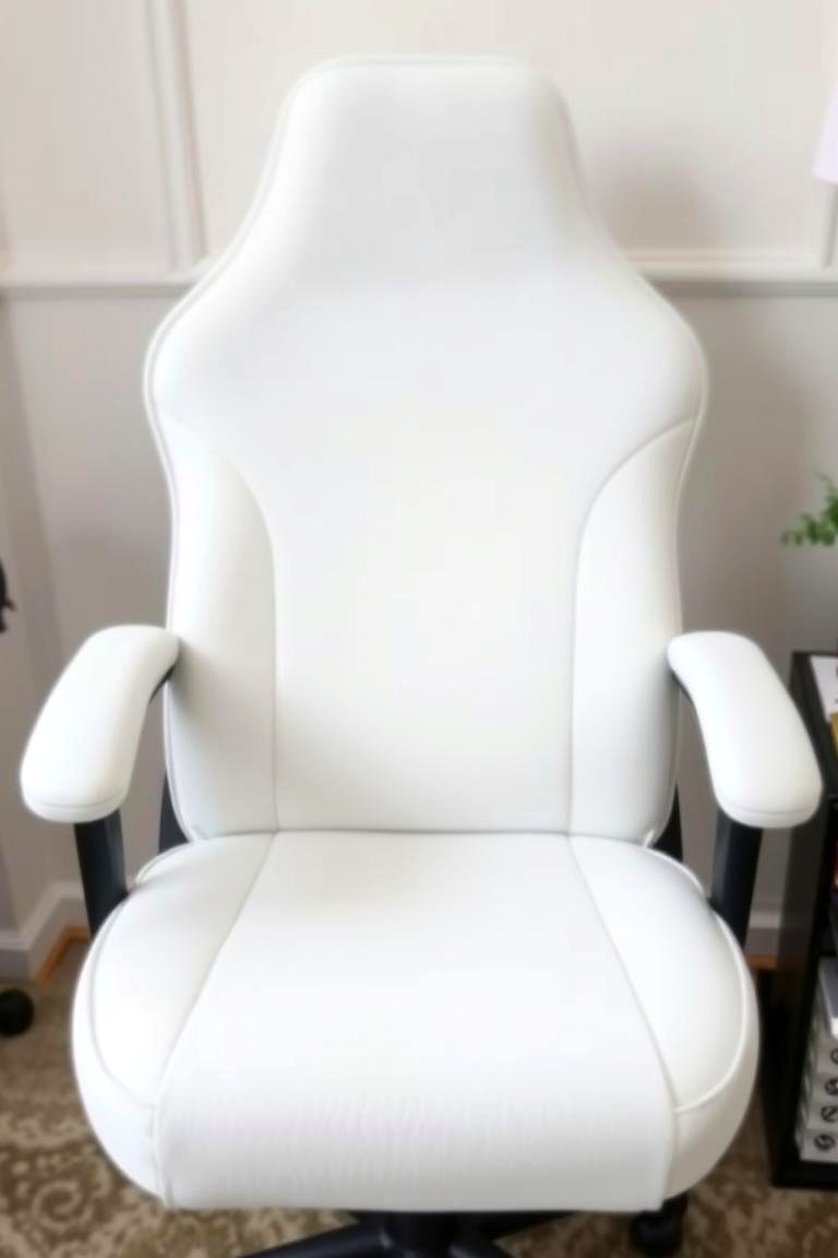 White Velvet Gaming Chair Cover - 24 All White Gaming Setup Ideas