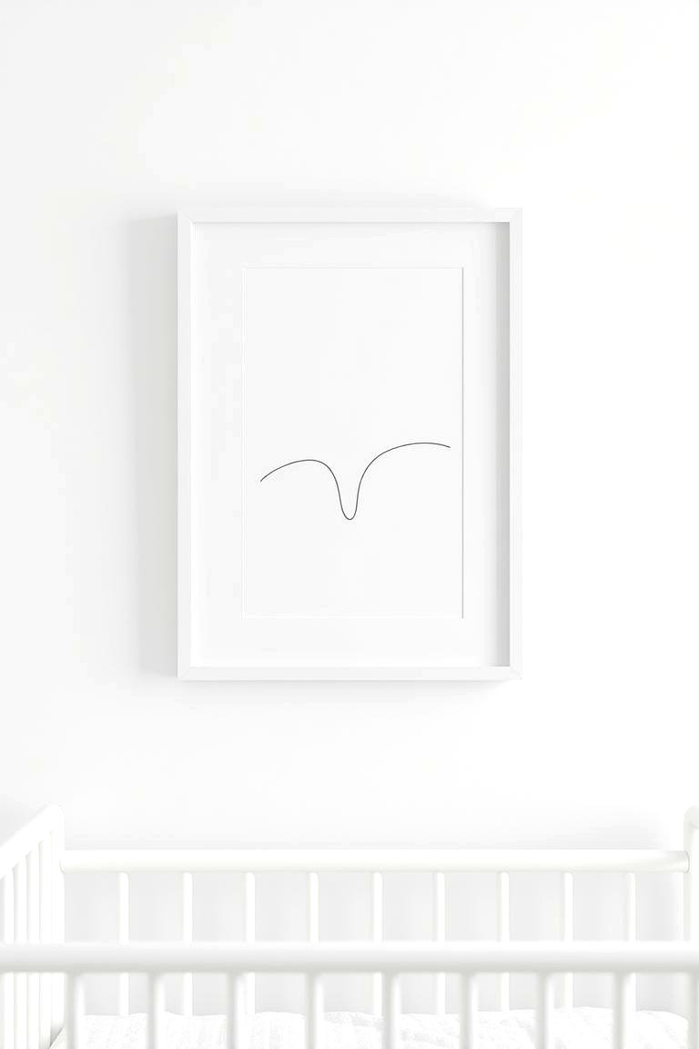 White Wall Art with Minimalist Designs - 24 White Nursery Ideas