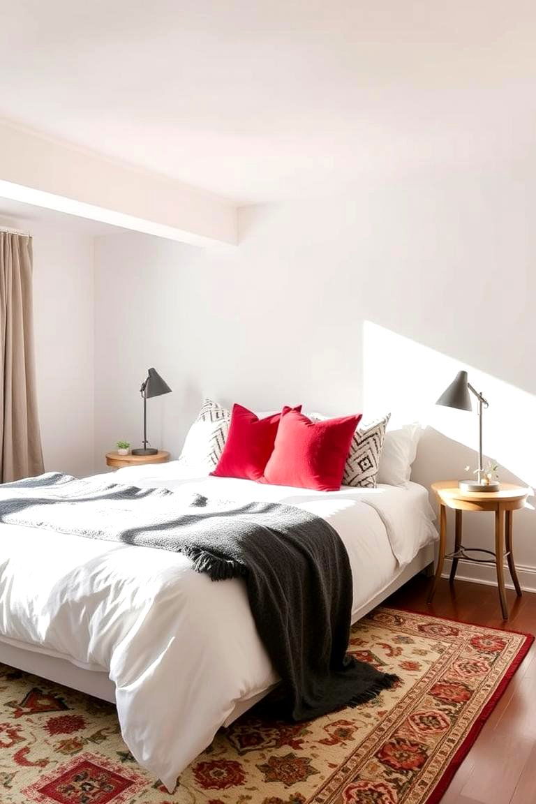 White Walls for Brightness Basement Bedroom - 24 Basement Bedroom Ideas