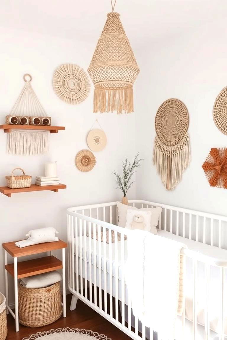 White Walls with Textured Elements - 24 Neutral Nursery Ideas