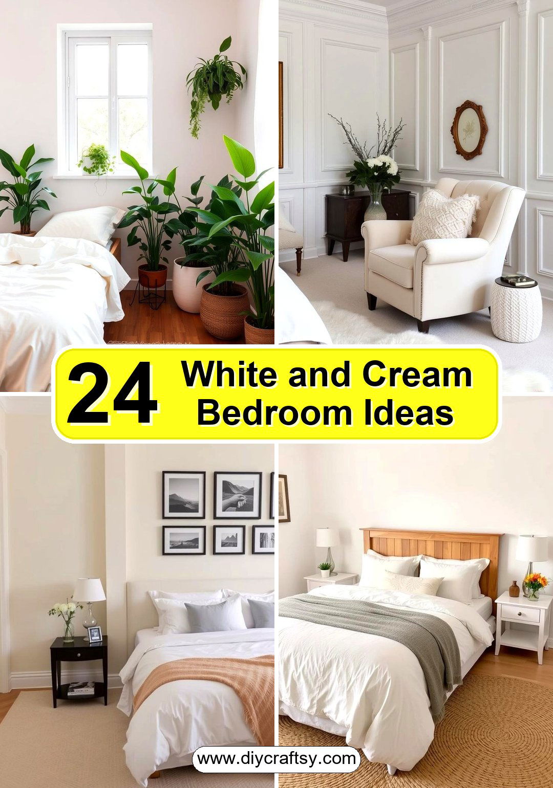White and Cream Bedroom Ideas