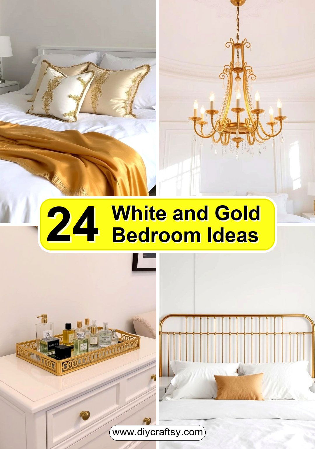 White and Gold Bedroom Ideas