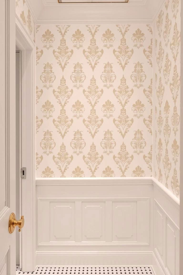 White and Gold Wallpaper - 24 White and Gold Bathroom Ideas