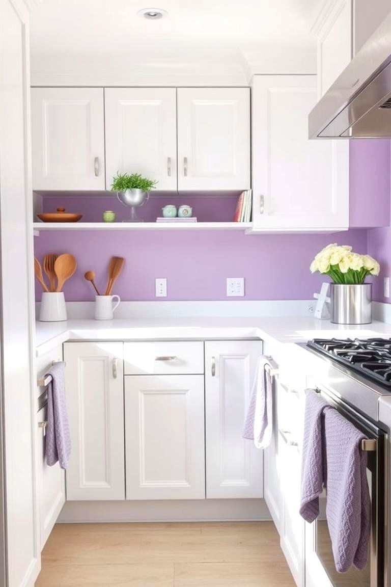 White and Lilac Accents - 24 Purple Kitchen Ideas