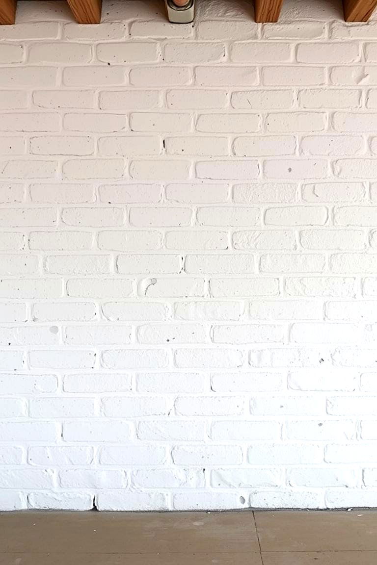 Whitewashed Brick Wall - 24 Basement Accent Wall Ideas