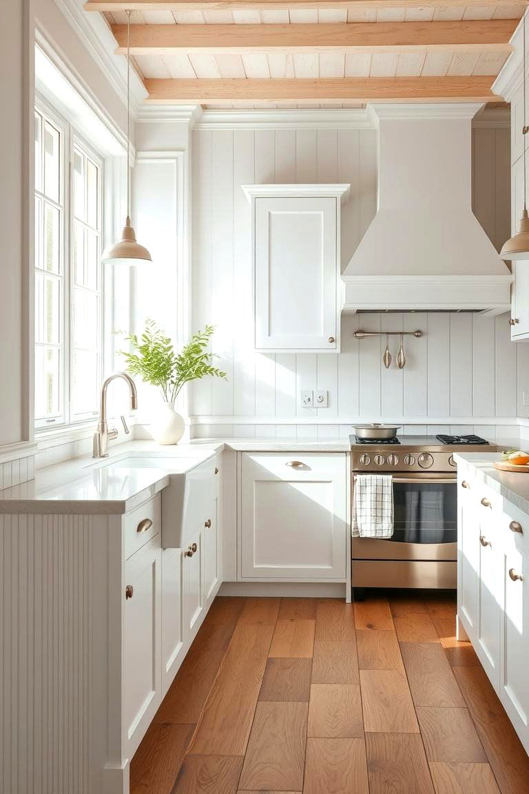 Whitewashed Serenity - 24 Kitchen Wainscoting Ideas