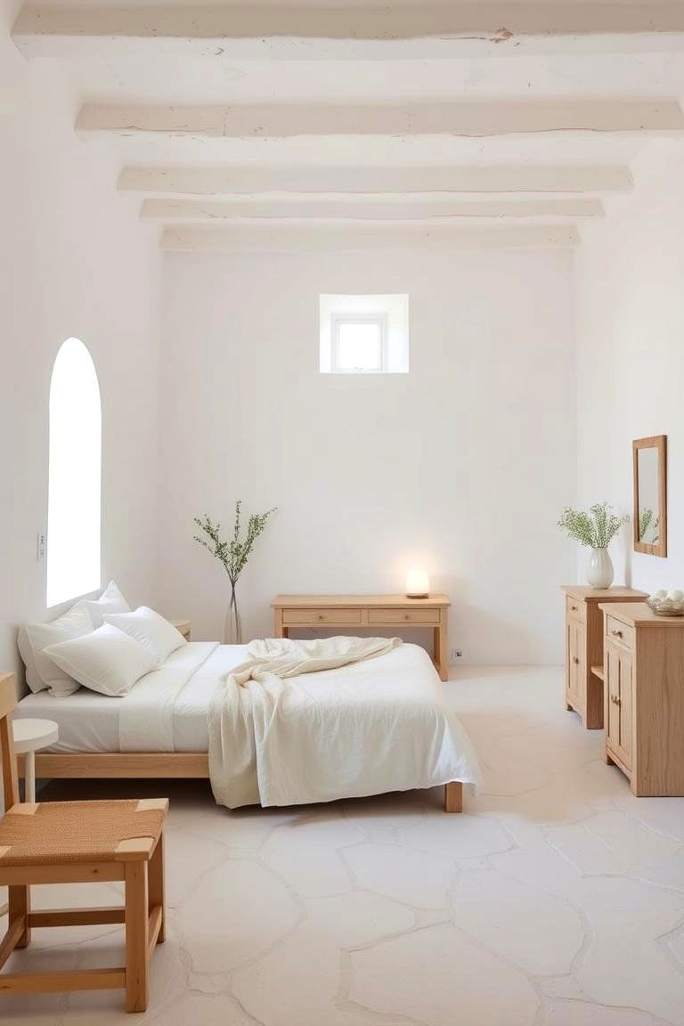 Whitewashed Serenity - 24 Greek Bedroom Design Ideas