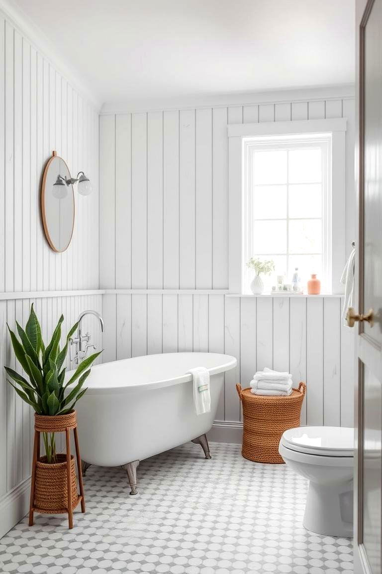 Whitewashed Wood Wainscoting - 24 Bathroom Wainscoting Ideas