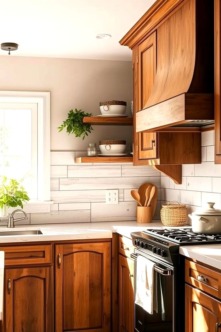 Whitewashed Wood for a Beachy Feel - 24 Kitchen Backsplash Ideas