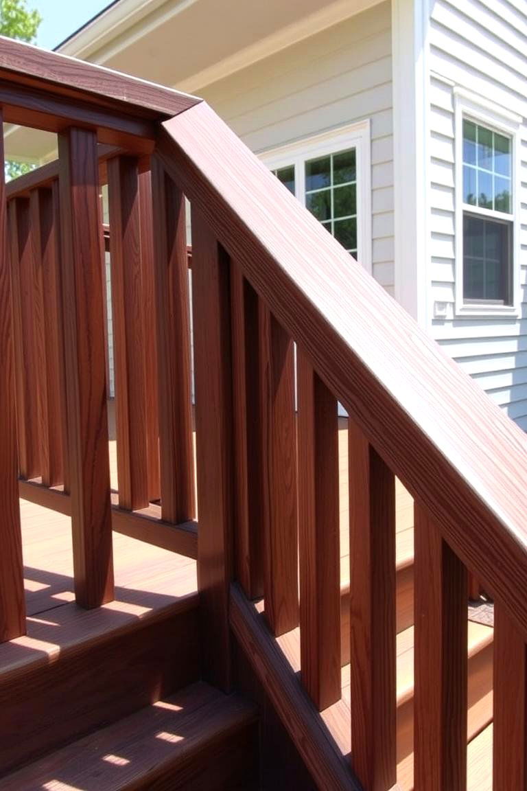 Wide Board Horizontal Railing - 24 Wood Deck Railing Ideas