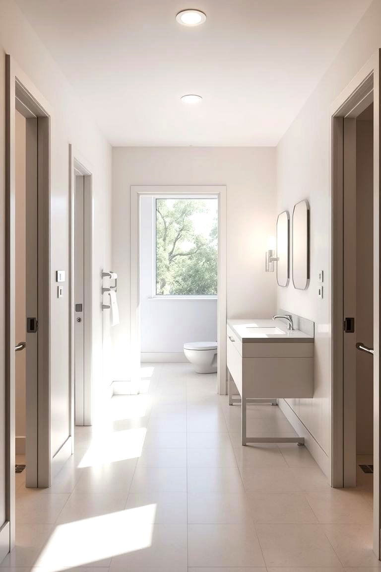 Wide Entry Doorways and Clear Pathways - 24 Handicap Bathroom Ideas