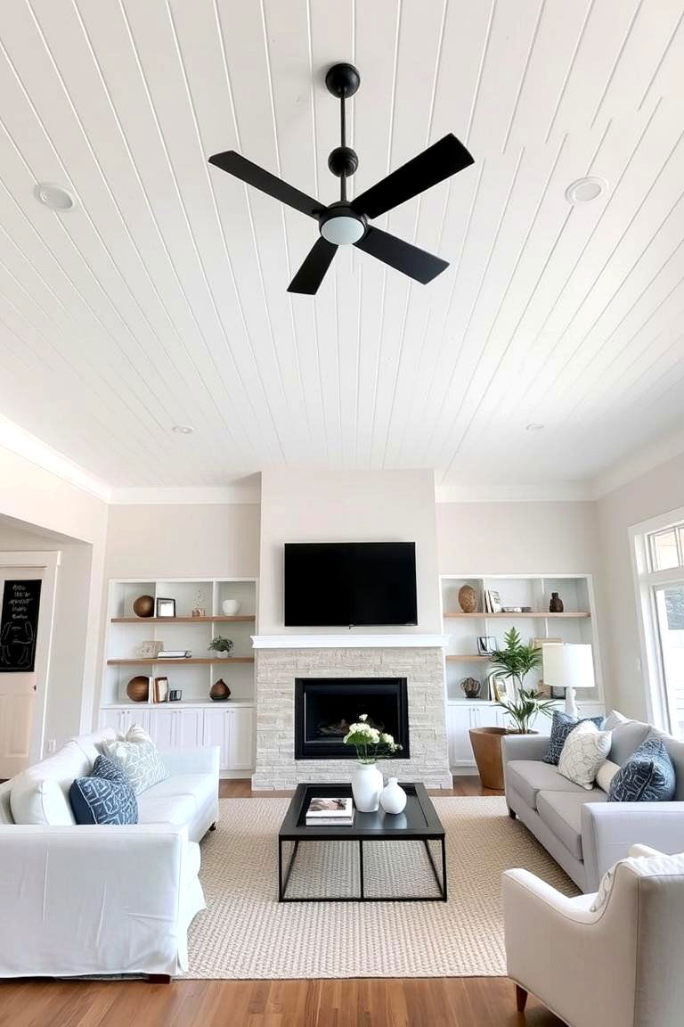 Wide Plank Shiplap - 24 Shiplap Ceiling Ideas