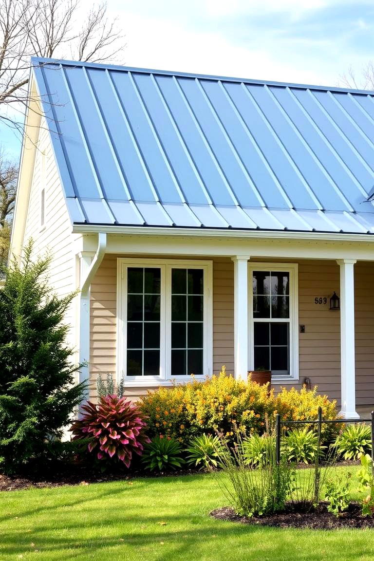 Wide Range of Styles and Profiles - 24 houses with blue metal roofs