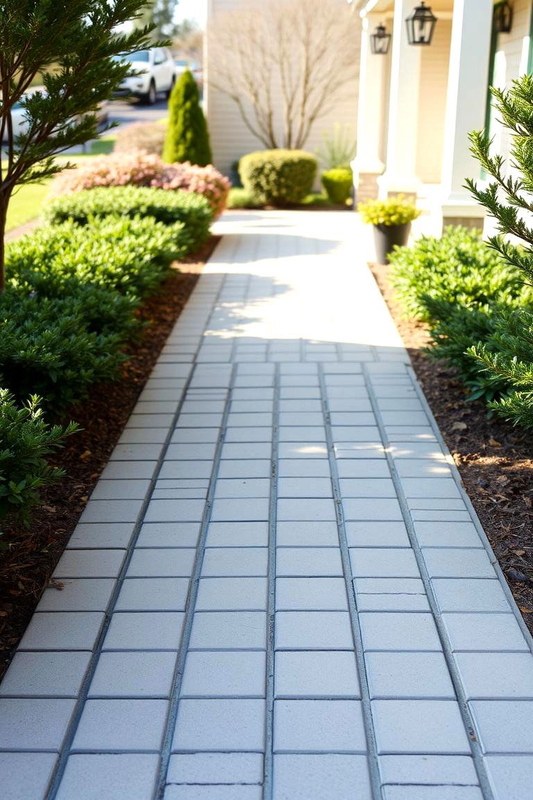 Wide Walkway for Two People Walking Side by Side Walkway - 24 Paver Walkway Ideas