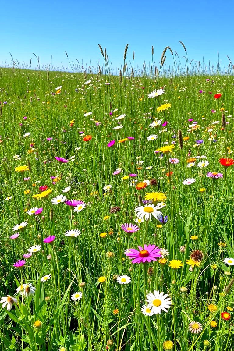 Wildflower Meadow Circle - 24 Round Garden Bed Ideas