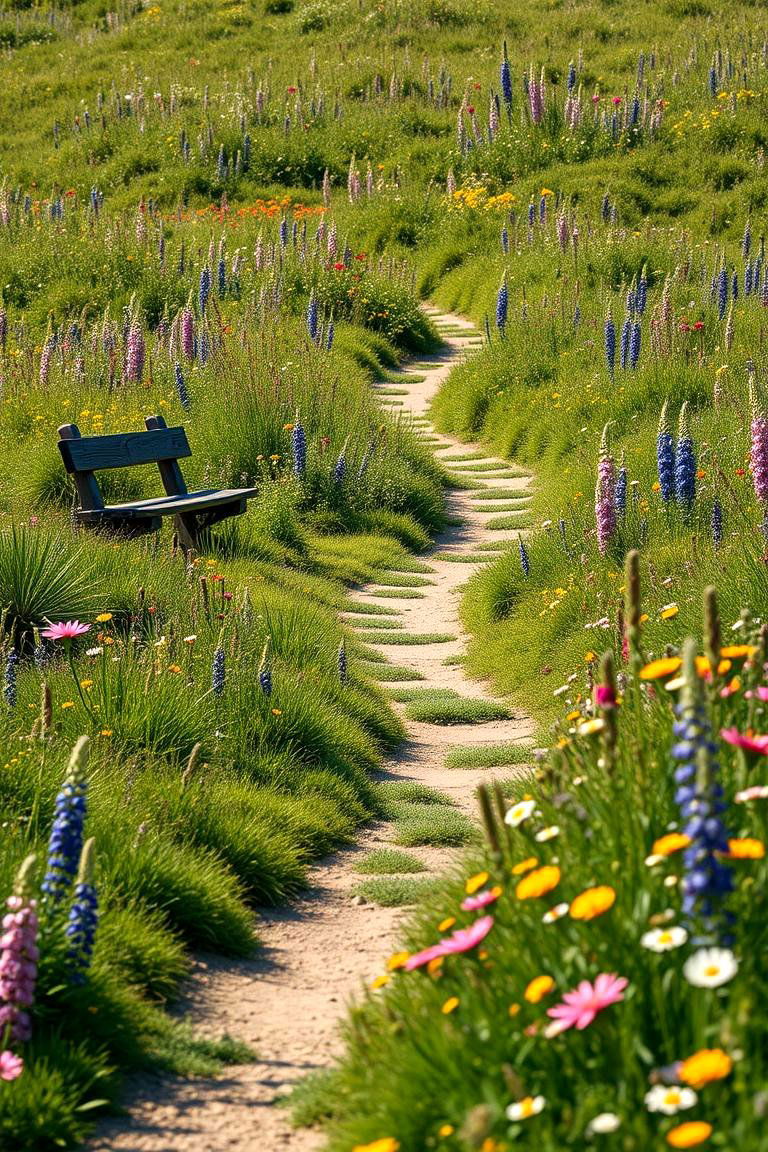 Wildflower Meadow Haven - 24 L Shaped Backyard Ideas
