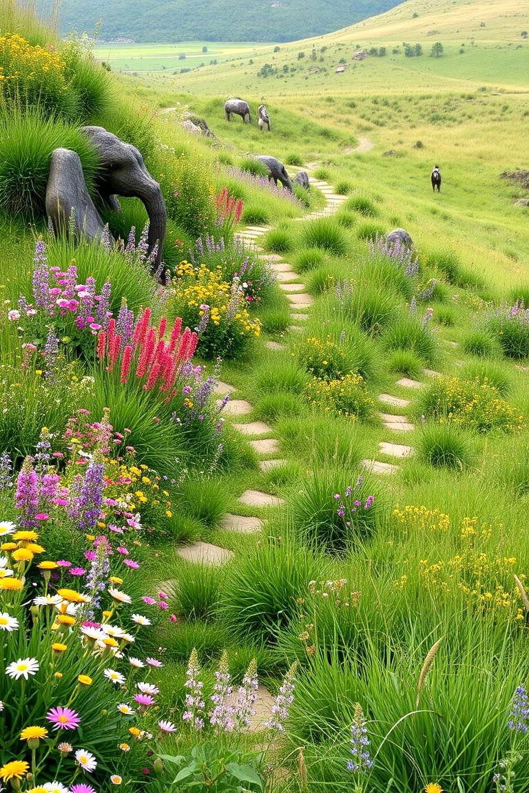 Wildflower Meadow Terrace - 24 Terraced Garden Ideas