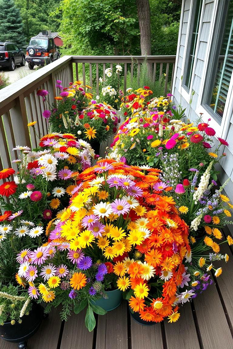 Wildflower Whimsy - 24 Deck Decorating Ideas With Plant