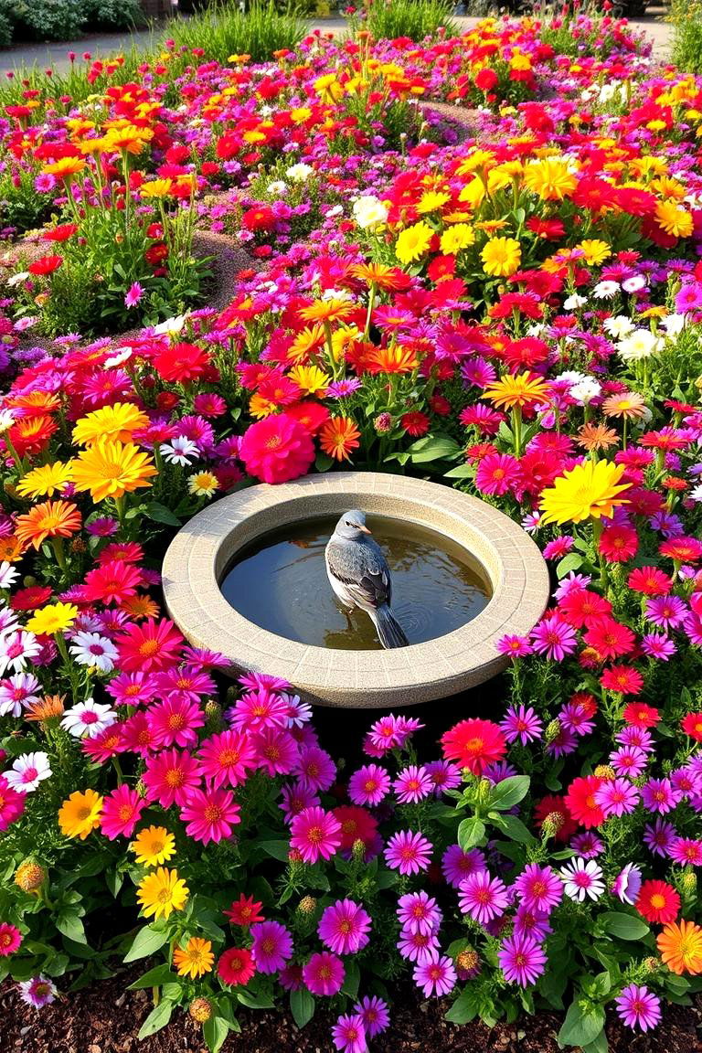 Wildlife Water Feature Integration - 24 Perennial Flower Bed Ideas
