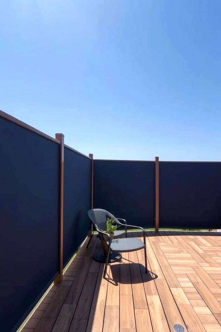 Wind Protection and Stability - 24 Deck With Privacy Wall