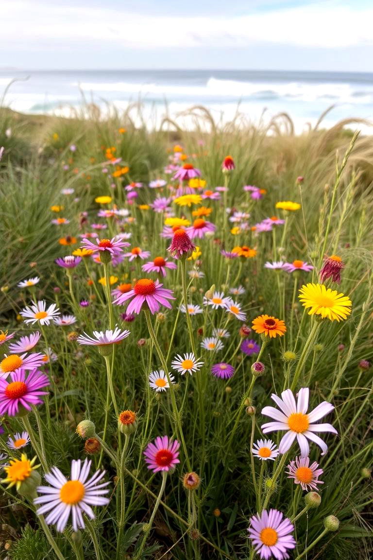 Wind Swept Wildflowers - 24 Coastal Garden Ideas