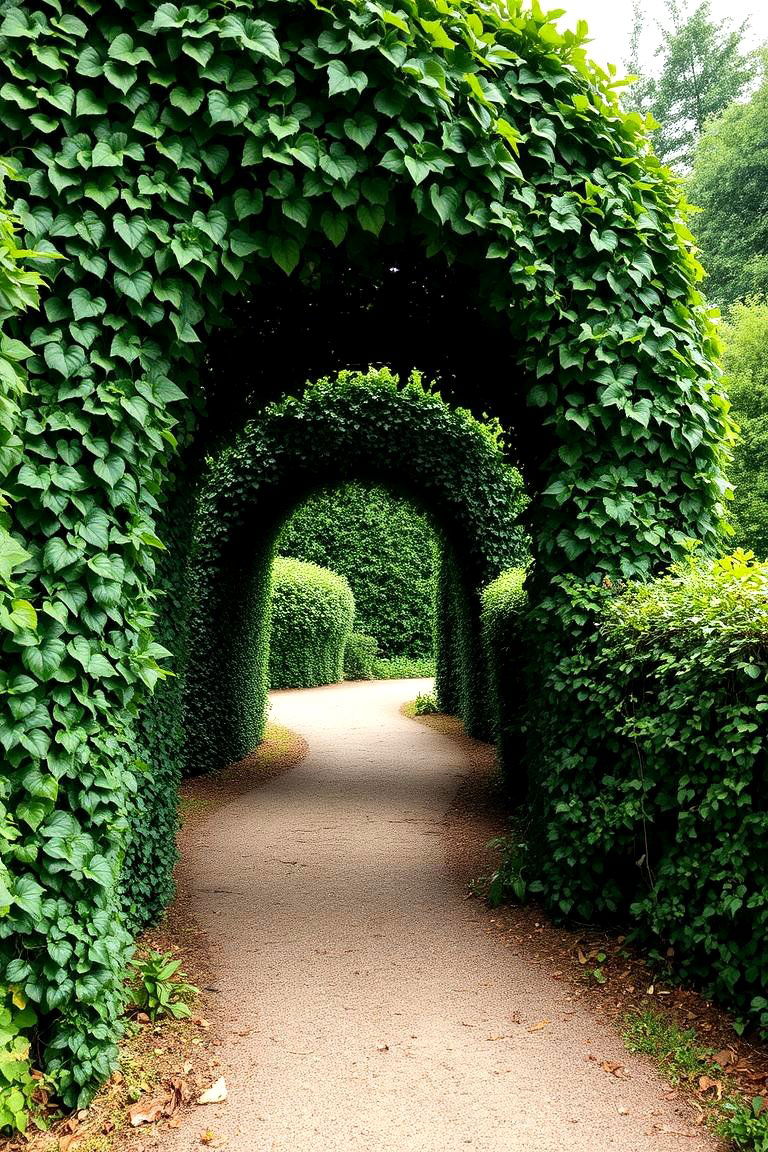 Winding Ivy Lined Route - 24 Front Walkway Ideas