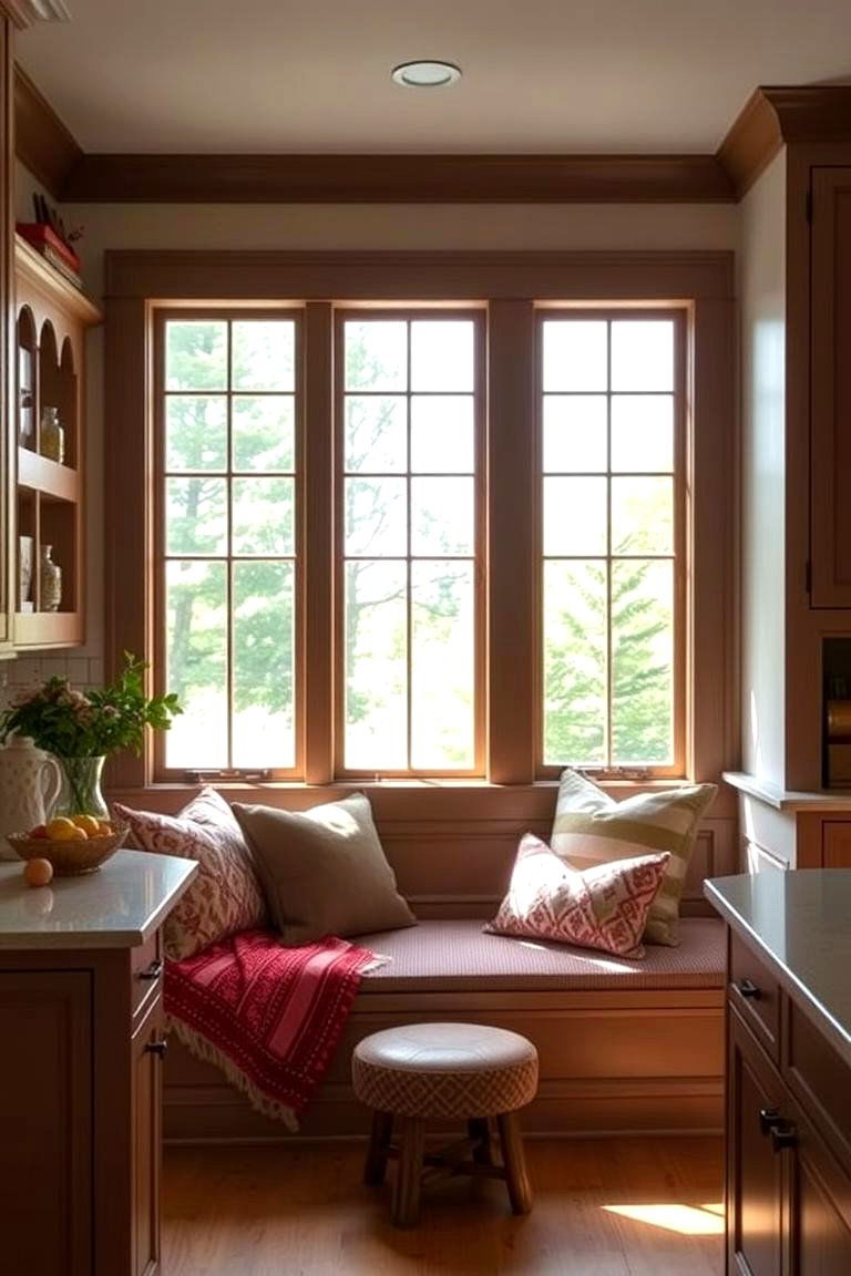 Window Seat Nook - 24 Craftsman Kitchen Ideas
