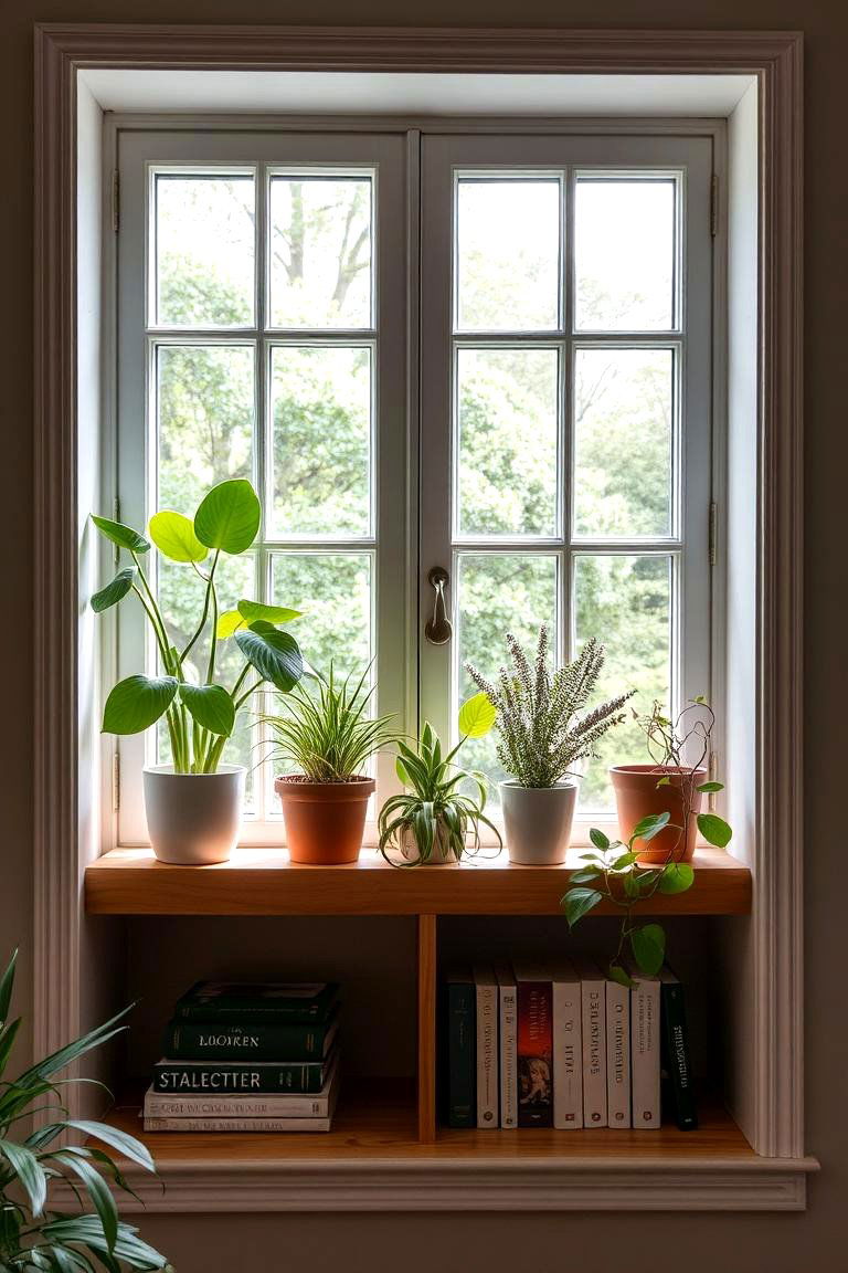 Window Trim with Shelving - 24 Window Trim Ideas