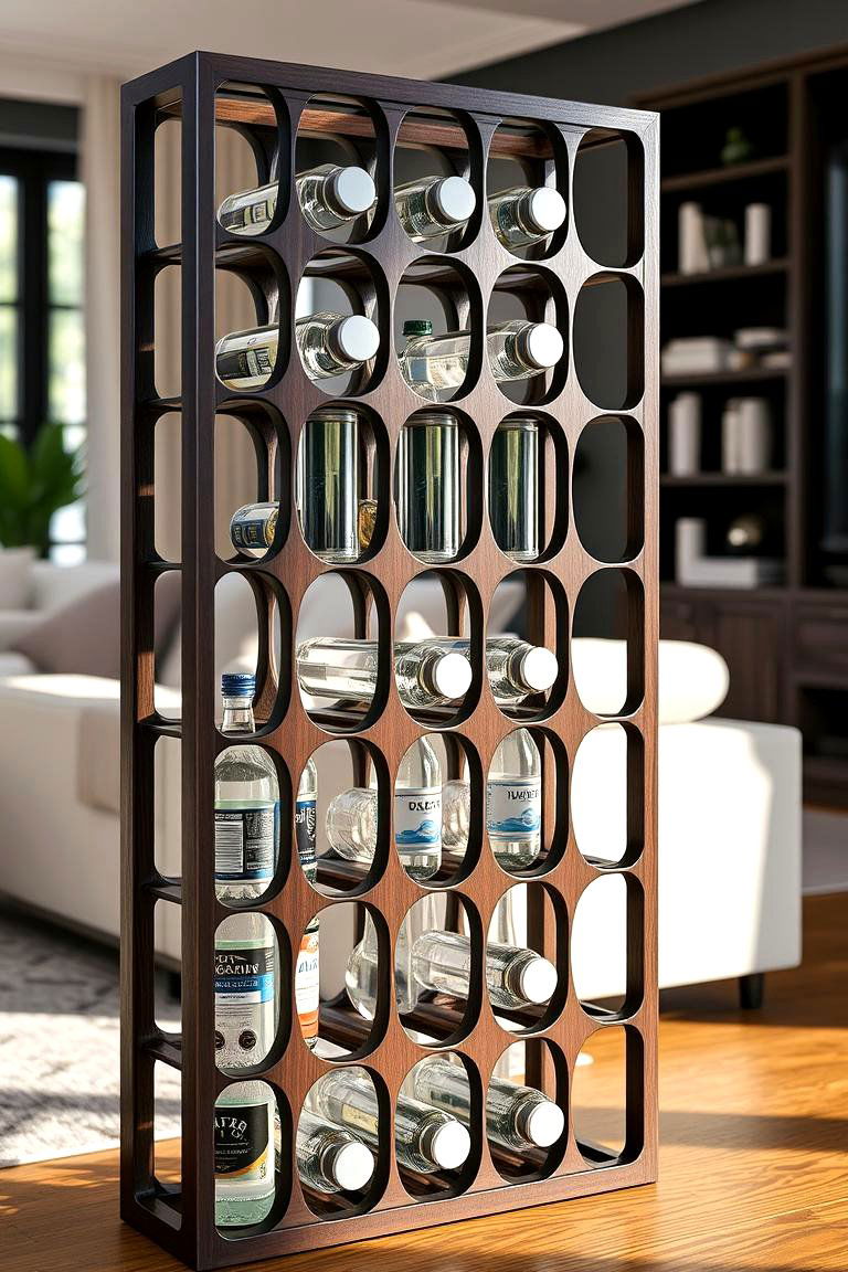 Wine Rack for Certain Types for Stylish Storage - 24 Water Bottle Storage Ideas