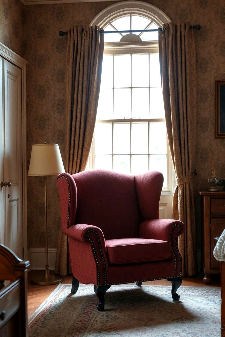 Wingback Chair for Classic Elegance - 24 Bedroom Chair Ideas