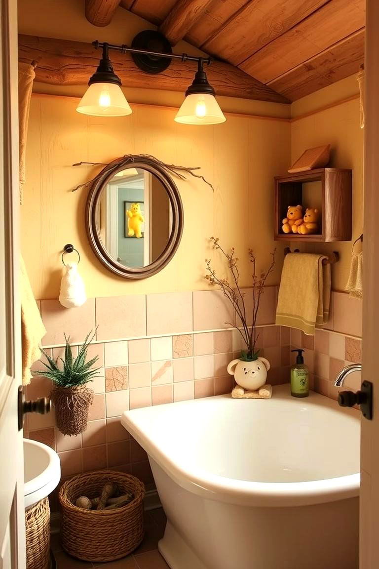 Winnie the Pooh Cozy Corner - 24 Disney Bathroom Ideas