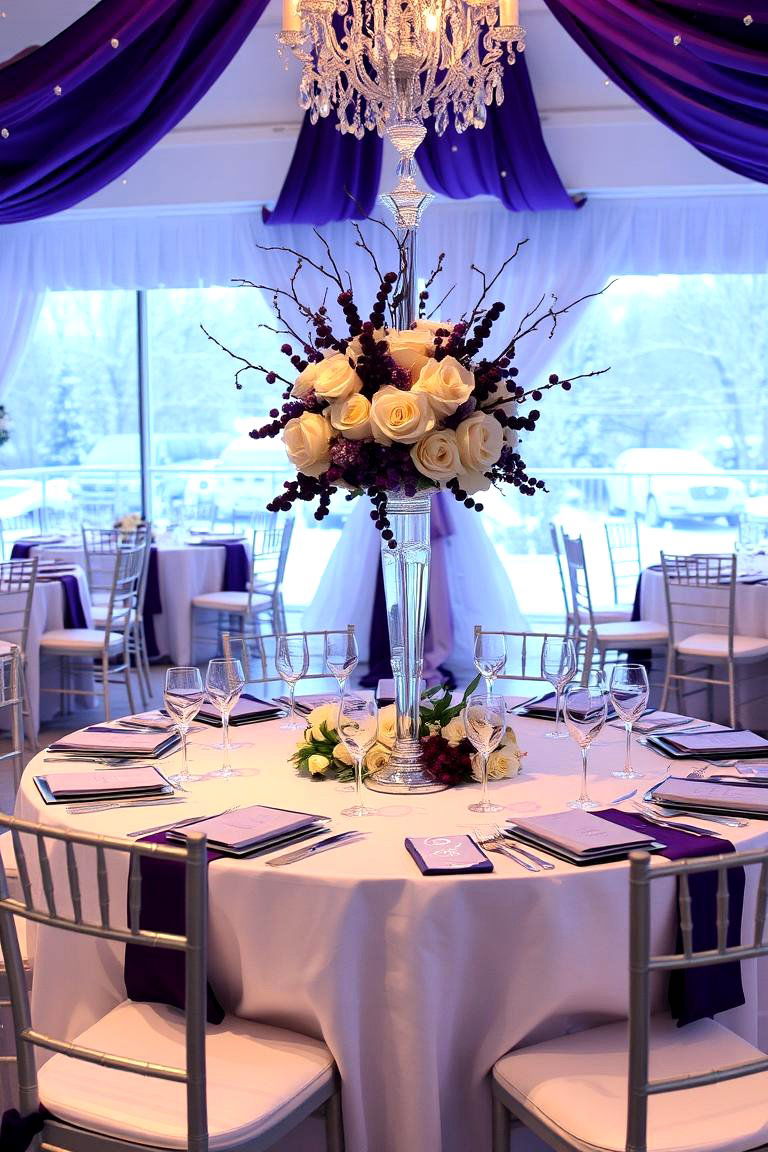 Winter Purple Wonderland - 24 Purple Wedding Theme Ideas