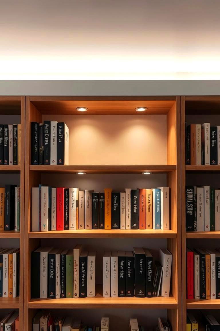 Wireless Bookshelf Lighting - 24 Bookshelf Lighting Ideas
