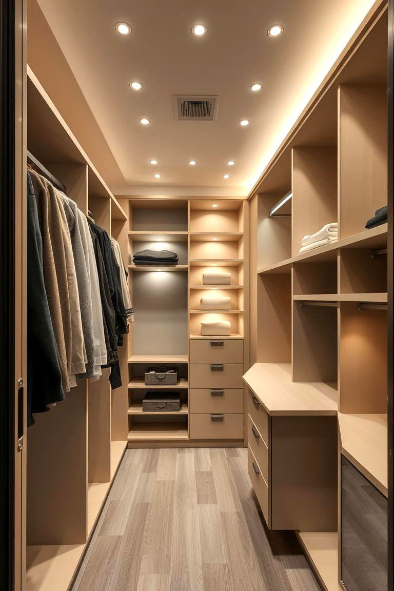 Wireless Closet Lighting for a Tidy Look - 24 Closet Lighting Ideas