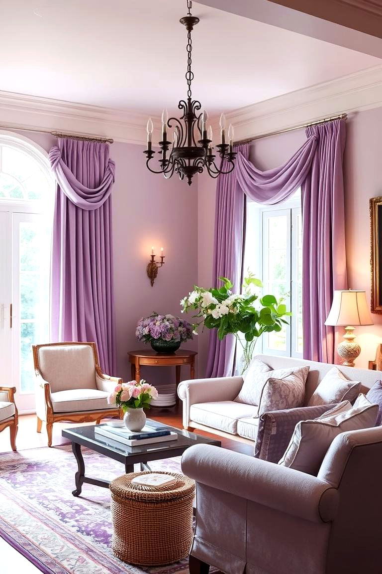 Wisteria Wonder Retreat - 24 Purple Living Room Ideas