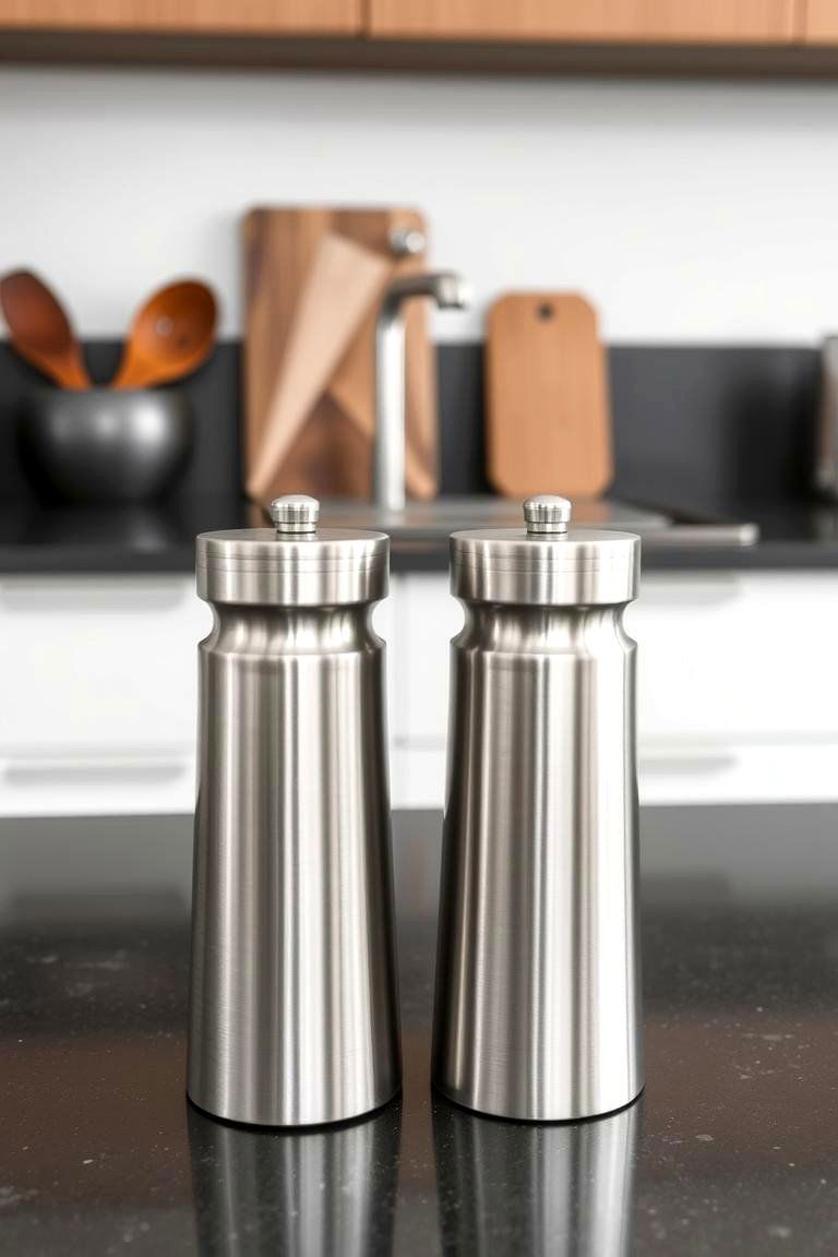 With Decorative Salt and Pepper Shakers - 24 Kitchen Counter Decor Ideas