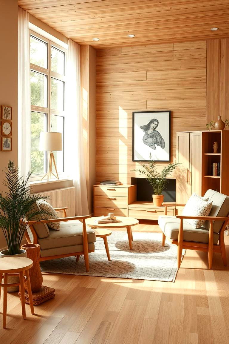 Wood Accents - 24 Scandinavian Bedroom Ideas