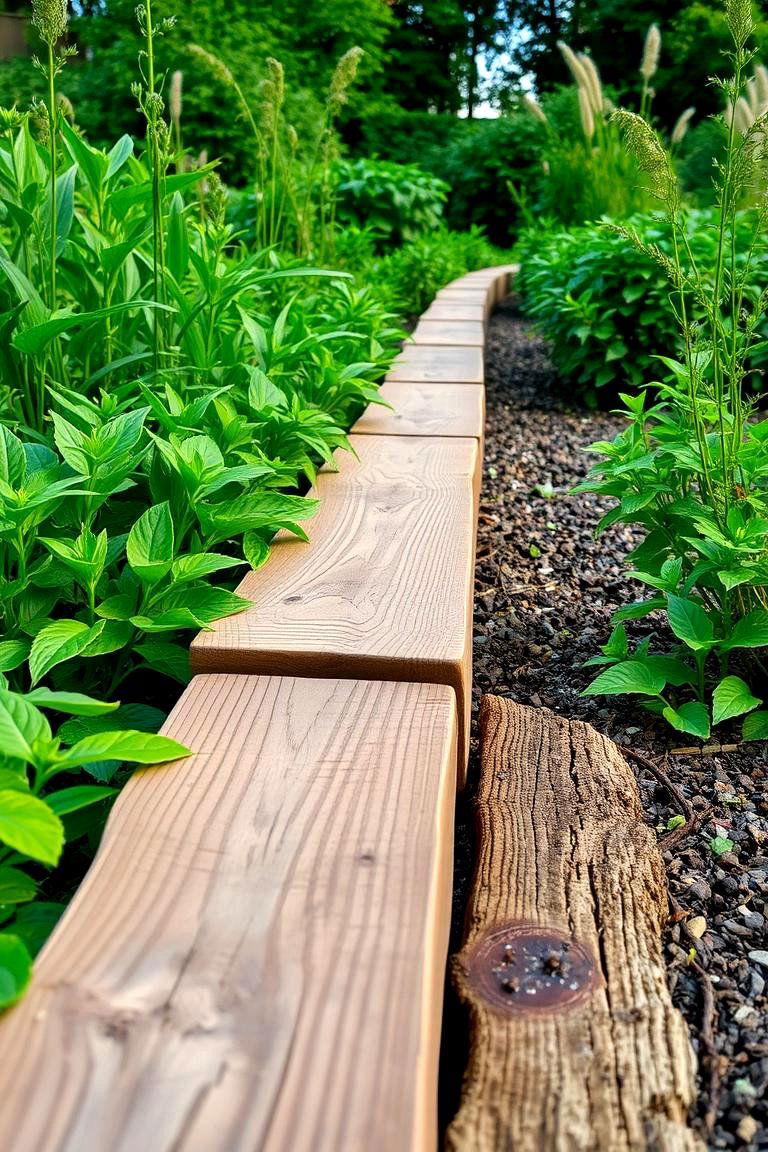 Wood Edging - 24 Modern Garden Edging Ideas