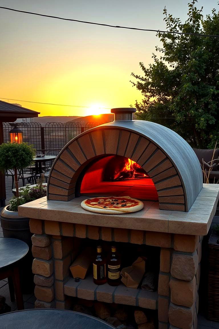 Wood Fired Pizza Oven Haven - 24 Luxury Outdoor Kitchen Ideas