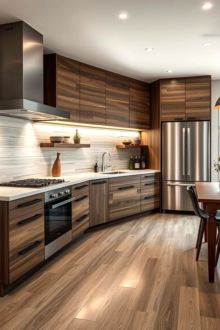 Wood Look Concrete Overlays - 24 Concrete Floor Kitchen Ideas