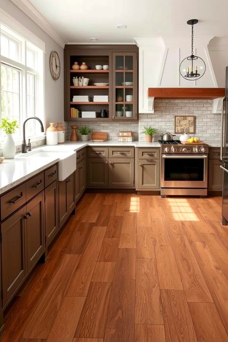 Wood Look Plank Tiles - 24 Kitchen Floor Tile Ideas